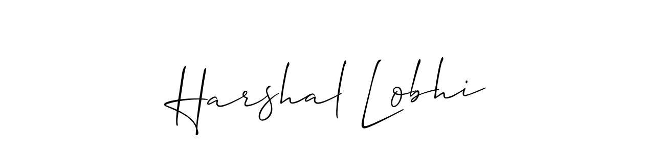 Similarly Allison_Script is the best handwritten signature design. Signature creator online .You can use it as an online autograph creator for name Harshal Lobhi. Harshal Lobhi signature style 2 images and pictures png