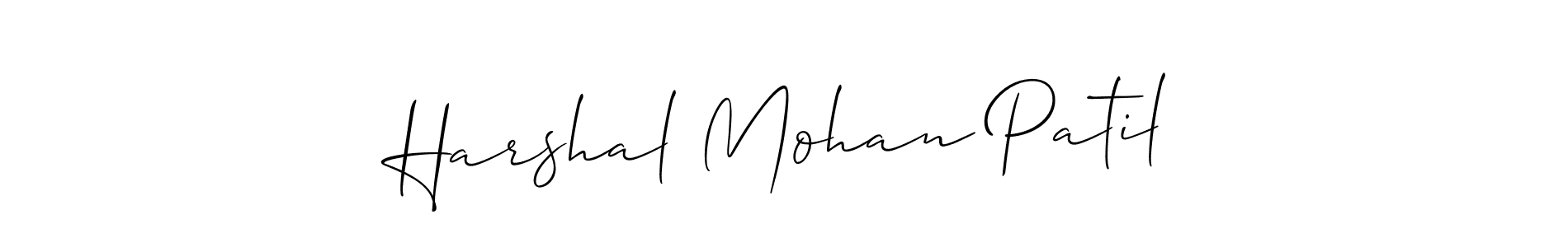 Use a signature maker to create a handwritten signature online. With this signature software, you can design (Allison_Script) your own signature for name Harshal Mohan Patil. Harshal Mohan Patil signature style 2 images and pictures png