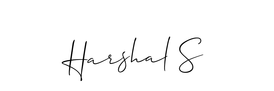 Use a signature maker to create a handwritten signature online. With this signature software, you can design (Allison_Script) your own signature for name Harshal S. Harshal S signature style 2 images and pictures png