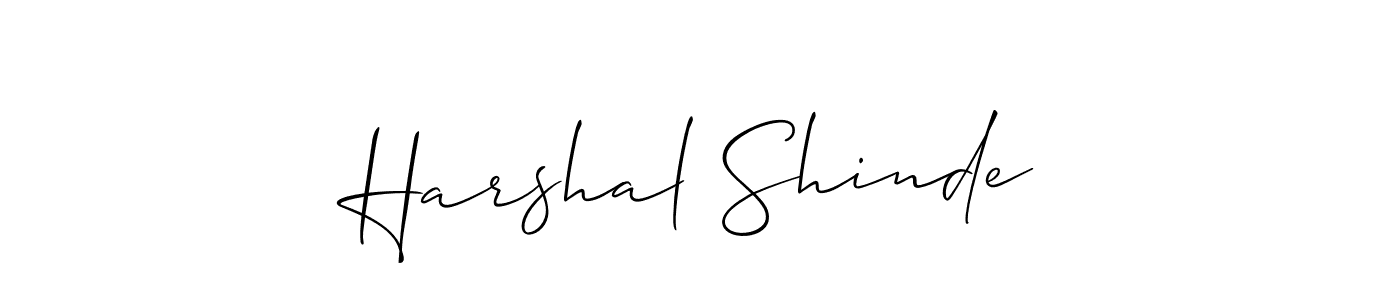 Use a signature maker to create a handwritten signature online. With this signature software, you can design (Allison_Script) your own signature for name Harshal Shinde. Harshal Shinde signature style 2 images and pictures png