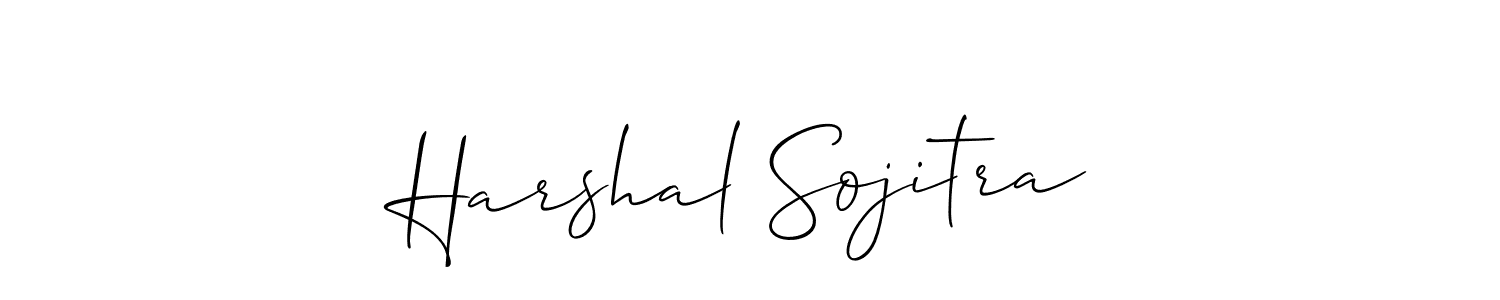 Also we have Harshal Sojitra name is the best signature style. Create professional handwritten signature collection using Allison_Script autograph style. Harshal Sojitra signature style 2 images and pictures png