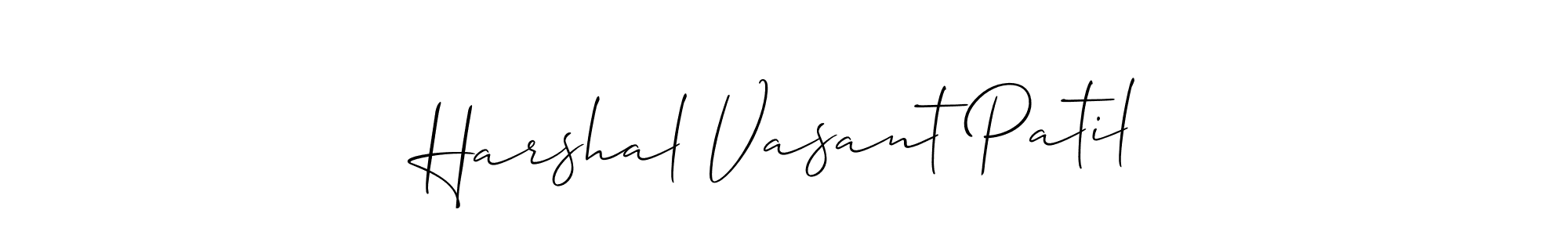 Also You can easily find your signature by using the search form. We will create Harshal Vasant Patil name handwritten signature images for you free of cost using Allison_Script sign style. Harshal Vasant Patil signature style 2 images and pictures png