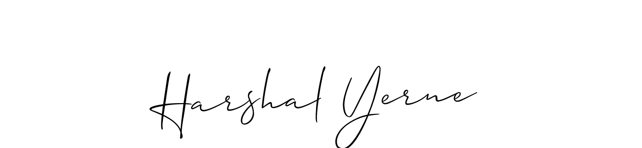 Use a signature maker to create a handwritten signature online. With this signature software, you can design (Allison_Script) your own signature for name Harshal Yerne. Harshal Yerne signature style 2 images and pictures png