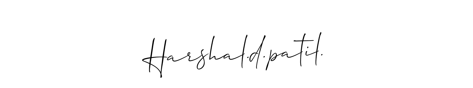 Use a signature maker to create a handwritten signature online. With this signature software, you can design (Allison_Script) your own signature for name Harshal.d.patil.. Harshal.d.patil. signature style 2 images and pictures png