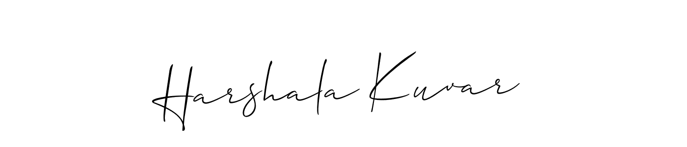 How to make Harshala Kuvar signature? Allison_Script is a professional autograph style. Create handwritten signature for Harshala Kuvar name. Harshala Kuvar signature style 2 images and pictures png