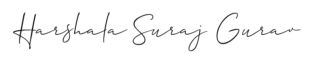 The Allison_Script typeface gives name Harshala Suraj Gurav a refined look. Suitable for certificates, diplomas, and official verification. Harshala Suraj Gurav signature style 2 images and pictures png