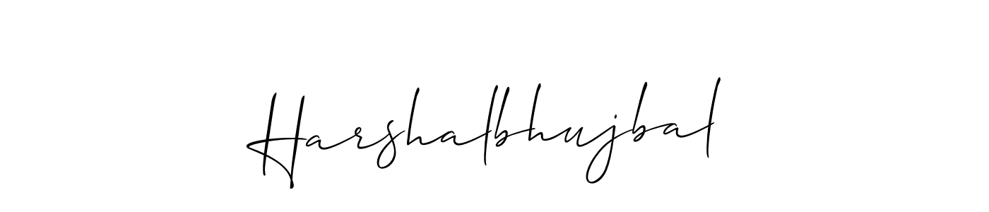 How to make Harshalbhujbal signature? Allison_Script is a professional autograph style. Create handwritten signature for Harshalbhujbal name. Harshalbhujbal signature style 2 images and pictures png