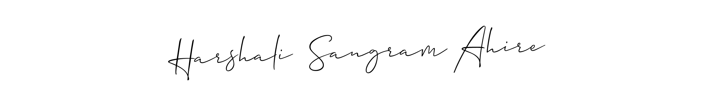 See photos of Harshali  Sangram Ahire official signature by Spectra . Check more albums & portfolios. Read reviews & check more about Allison_Script font. Harshali  Sangram Ahire signature style 2 images and pictures png