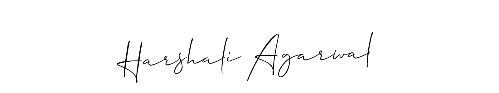 This is the best signature style for the Harshali Agarwal name. Also you like these signature font (Allison_Script). Mix name signature. Harshali Agarwal signature style 2 images and pictures png