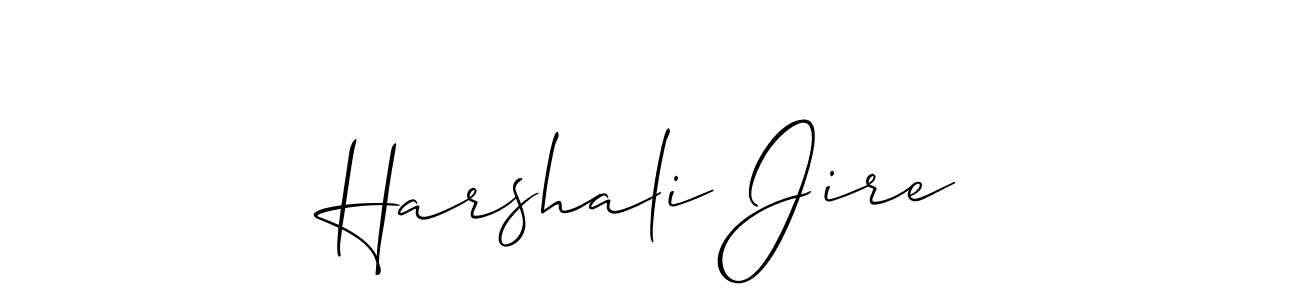 Use a signature maker to create a handwritten signature online. With this signature software, you can design (Allison_Script) your own signature for name Harshali Jire. Harshali Jire signature style 2 images and pictures png