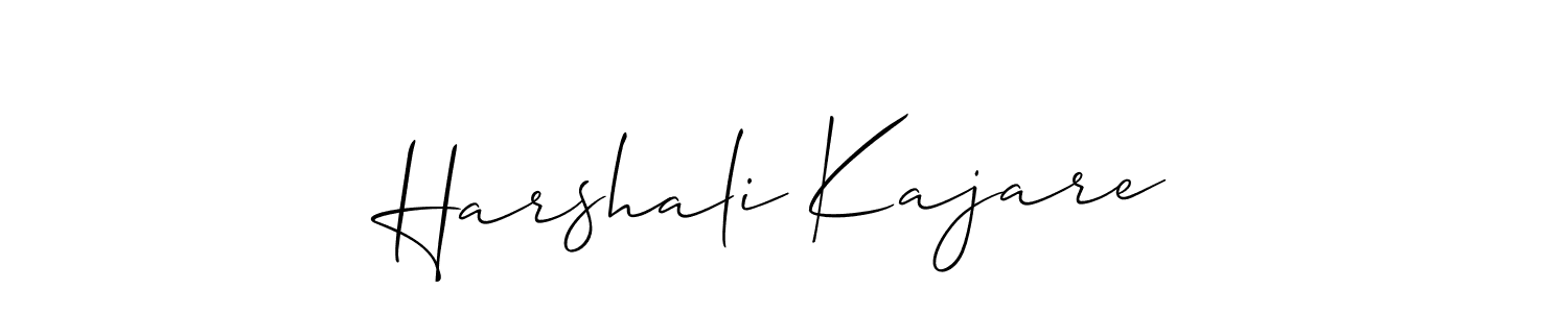 if you are searching for the best signature style for your name Harshali Kajare. so please give up your signature search. here we have designed multiple signature styles  using Allison_Script. Harshali Kajare signature style 2 images and pictures png