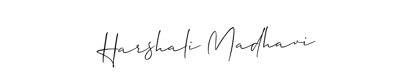You can use this online signature creator to create a handwritten signature for the name Harshali Madhavi. This is the best online autograph maker. Harshali Madhavi signature style 2 images and pictures png