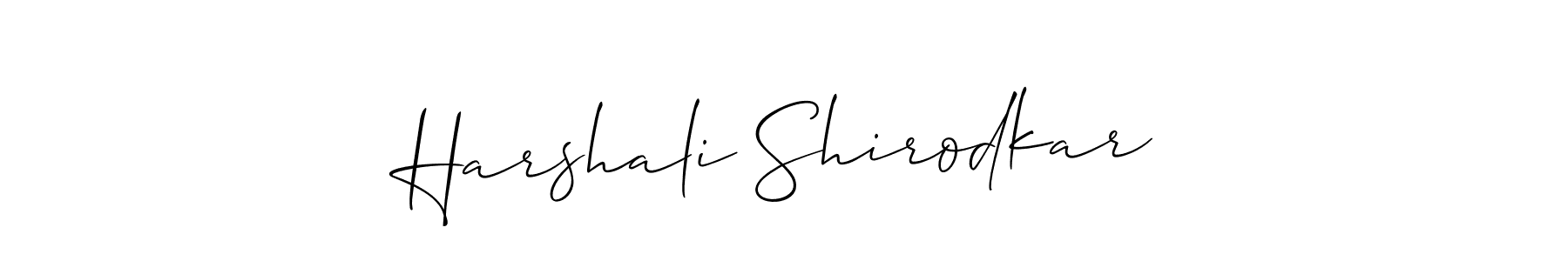 You can use this online signature creator to create a handwritten signature for the name Harshali Shirodkar. This is the best online autograph maker. Harshali Shirodkar signature style 2 images and pictures png