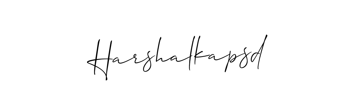 How to Draw Harshalkapsd signature style? Allison_Script is a latest design signature styles for name Harshalkapsd. Harshalkapsd signature style 2 images and pictures png