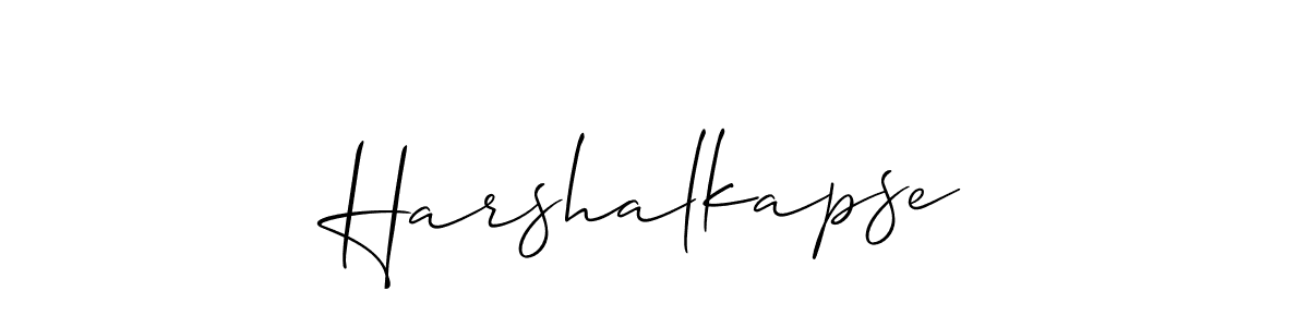 Make a beautiful signature design for name Harshalkapse. With this signature (Allison_Script) style, you can create a handwritten signature for free. Harshalkapse signature style 2 images and pictures png