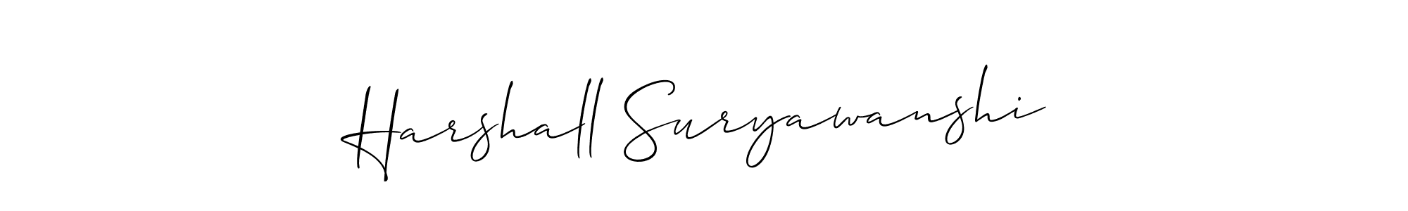 How to make Harshall Suryawanshi signature? Allison_Script is a professional autograph style. Create handwritten signature for Harshall Suryawanshi name. Harshall Suryawanshi signature style 2 images and pictures png