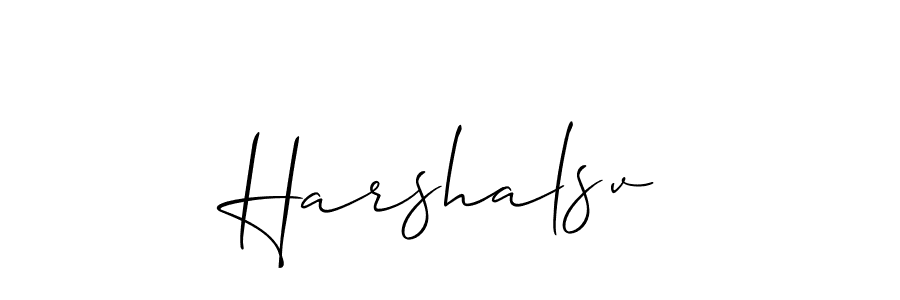 Use a signature maker to create a handwritten signature online. With this signature software, you can design (Allison_Script) your own signature for name Harshalsv. Harshalsv signature style 2 images and pictures png