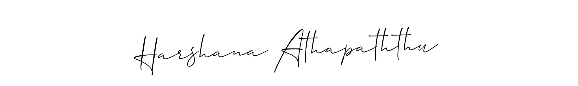 Use a signature maker to create a handwritten signature online. With this signature software, you can design (Allison_Script) your own signature for name Harshana Athapaththu. Harshana Athapaththu signature style 2 images and pictures png
