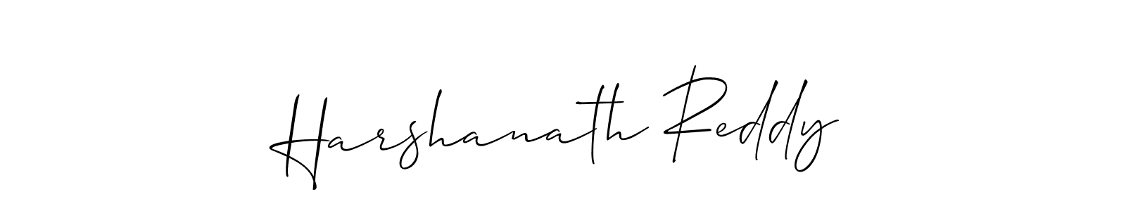 Allison_Script is a professional signature style that is perfect for those who want to add a touch of class to their signature. It is also a great choice for those who want to make their signature more unique. Get Harshanath Reddy name to fancy signature for free. Harshanath Reddy signature style 2 images and pictures png