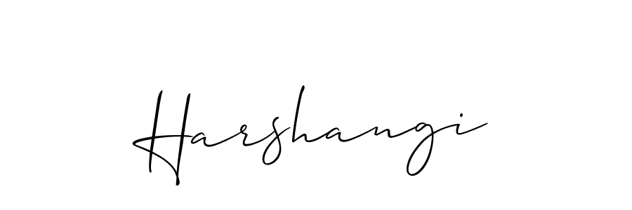 Make a beautiful signature design for name Harshangi. With this signature (Allison_Script) style, you can create a handwritten signature for free. Harshangi signature style 2 images and pictures png