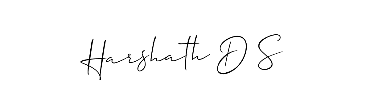 Harshath D S stylish signature style. Best Handwritten Sign (Allison_Script) for my name. Handwritten Signature Collection Ideas for my name Harshath D S. Harshath D S signature style 2 images and pictures png