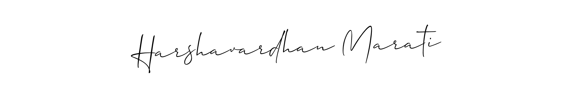 How to make Harshavardhan Marati signature? Allison_Script is a professional autograph style. Create handwritten signature for Harshavardhan Marati name. Harshavardhan Marati signature style 2 images and pictures png