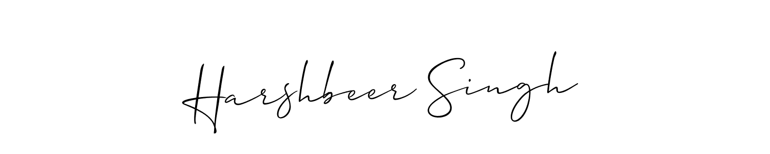 Harshbeer Singh stylish signature style. Best Handwritten Sign (Allison_Script) for my name. Handwritten Signature Collection Ideas for my name Harshbeer Singh. Harshbeer Singh signature style 2 images and pictures png