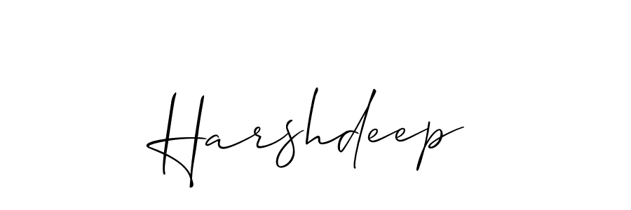 Make a beautiful signature design for name Harshdeep. With this signature (Allison_Script) style, you can create a handwritten signature for free. Harshdeep signature style 2 images and pictures png