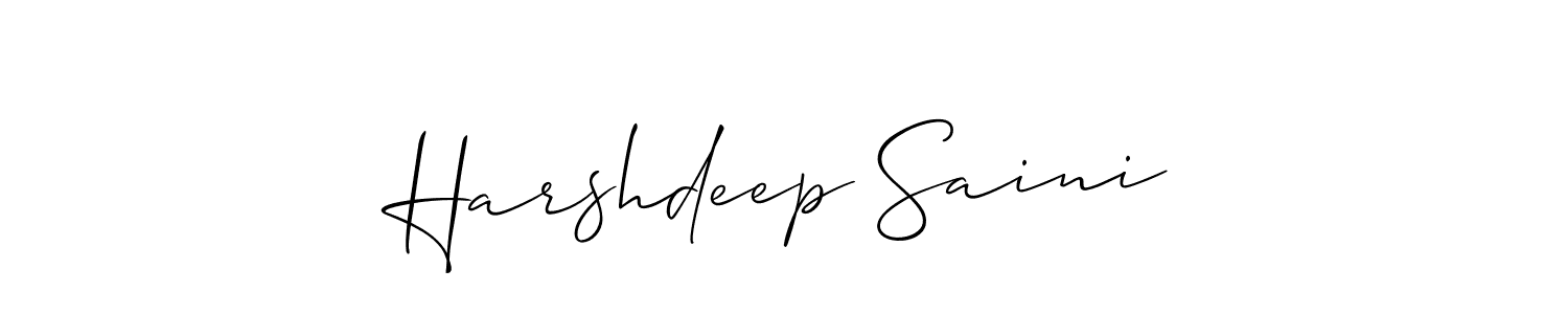 It looks lik you need a new signature style for name Harshdeep Saini. Design unique handwritten (Allison_Script) signature with our free signature maker in just a few clicks. Harshdeep Saini signature style 2 images and pictures png