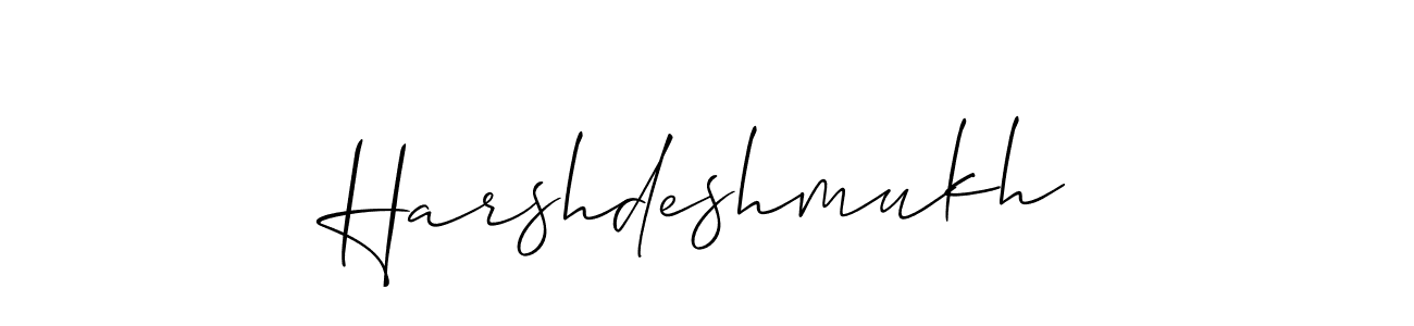 Create a beautiful signature design for name Harshdeshmukh. With this signature (Allison_Script) fonts, you can make a handwritten signature for free. Harshdeshmukh signature style 2 images and pictures png