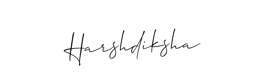 Also we have Harshdiksha name is the best signature style. Create professional handwritten signature collection using Allison_Script autograph style. Harshdiksha signature style 2 images and pictures png
