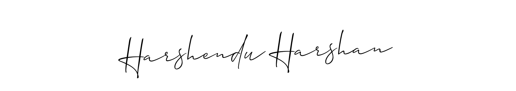 How to Draw Harshendu Harshan signature style? Allison_Script is a latest design signature styles for name Harshendu Harshan. Harshendu Harshan signature style 2 images and pictures png