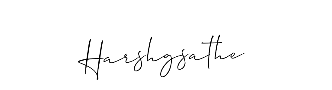 Allison_Script is a professional signature style that is perfect for those who want to add a touch of class to their signature. It is also a great choice for those who want to make their signature more unique. Get Harshgsathe name to fancy signature for free. Harshgsathe signature style 2 images and pictures png