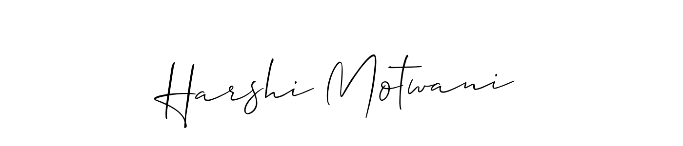 Harshi Motwani stylish signature style. Best Handwritten Sign (Allison_Script) for my name. Handwritten Signature Collection Ideas for my name Harshi Motwani. Harshi Motwani signature style 2 images and pictures png