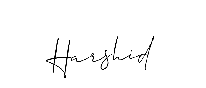Create a beautiful signature design for name Harshid. With this signature (Allison_Script) fonts, you can make a handwritten signature for free. Harshid signature style 2 images and pictures png