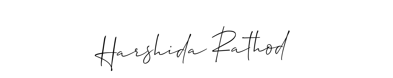 Design your own signature with our free online signature maker. With this signature software, you can create a handwritten (Allison_Script) signature for name Harshida Rathod. Harshida Rathod signature style 2 images and pictures png
