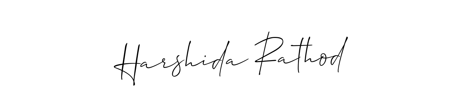 How to make Harshida Rathod signature? Allison_Script is a professional autograph style. Create handwritten signature for Harshida Rathod name. Harshida Rathod signature style 2 images and pictures png