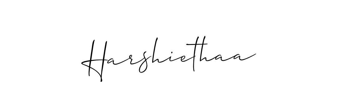It looks lik you need a new signature style for name Harshiethaa. Design unique handwritten (Allison_Script) signature with our free signature maker in just a few clicks. Harshiethaa signature style 2 images and pictures png