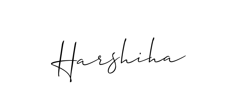 Use a signature maker to create a handwritten signature online. With this signature software, you can design (Allison_Script) your own signature for name Harshiha. Harshiha signature style 2 images and pictures png