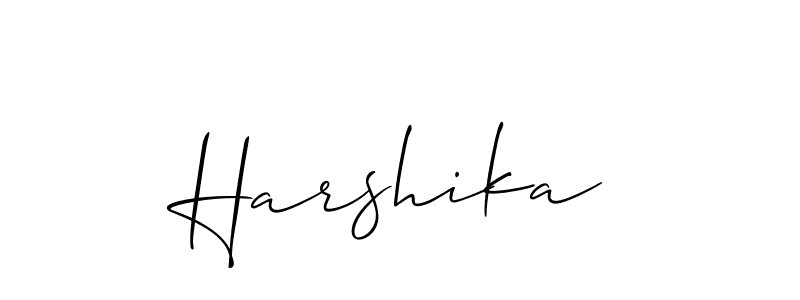 Also You can easily find your signature by using the search form. We will create Harshika name handwritten signature images for you free of cost using Allison_Script sign style. Harshika signature style 2 images and pictures png
