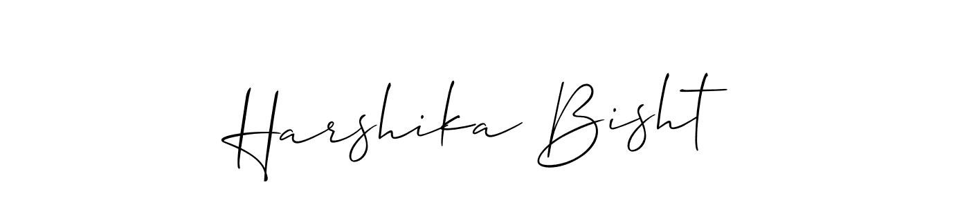 Harshika Bisht stylish signature style. Best Handwritten Sign (Allison_Script) for my name. Handwritten Signature Collection Ideas for my name Harshika Bisht. Harshika Bisht signature style 2 images and pictures png
