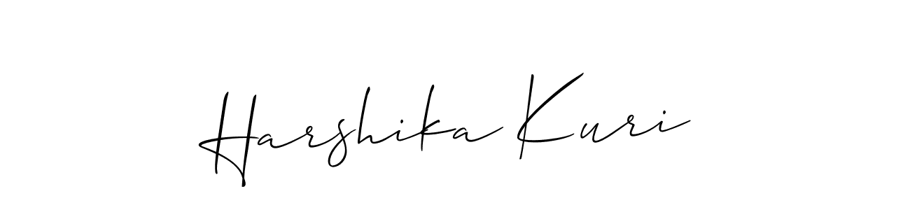 Harshika Kuri stylish signature style. Best Handwritten Sign (Allison_Script) for my name. Handwritten Signature Collection Ideas for my name Harshika Kuri. Harshika Kuri signature style 2 images and pictures png