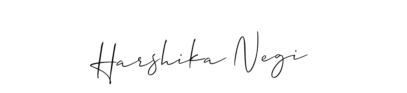 Also we have Harshika Negi name is the best signature style. Create professional handwritten signature collection using Allison_Script autograph style. Harshika Negi signature style 2 images and pictures png