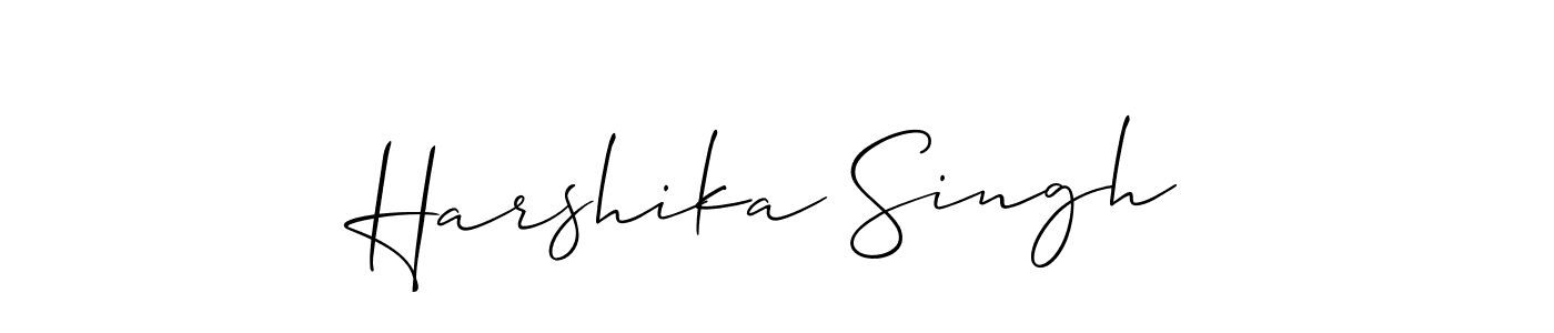 How to make Harshika Singh signature? Allison_Script is a professional autograph style. Create handwritten signature for Harshika Singh name. Harshika Singh signature style 2 images and pictures png