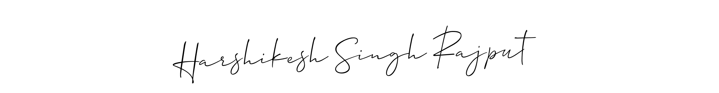 You should practise on your own different ways (Allison_Script) to write your name (Harshikesh Singh Rajput) in signature. don't let someone else do it for you. Harshikesh Singh Rajput signature style 2 images and pictures png