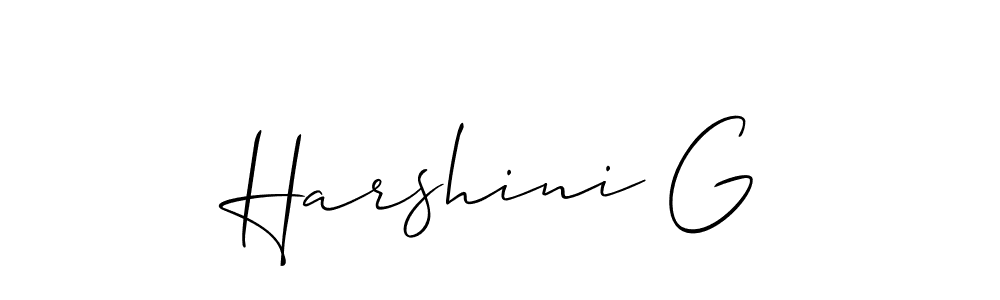 Similarly Allison_Script is the best handwritten signature design. Signature creator online .You can use it as an online autograph creator for name Harshini G. Harshini G signature style 2 images and pictures png