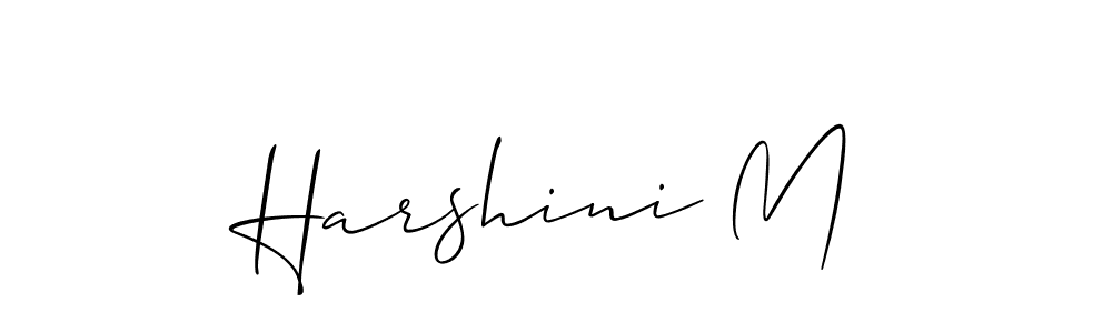Design your own signature with our free online signature maker. With this signature software, you can create a handwritten (Allison_Script) signature for name Harshini M. Harshini M signature style 2 images and pictures png