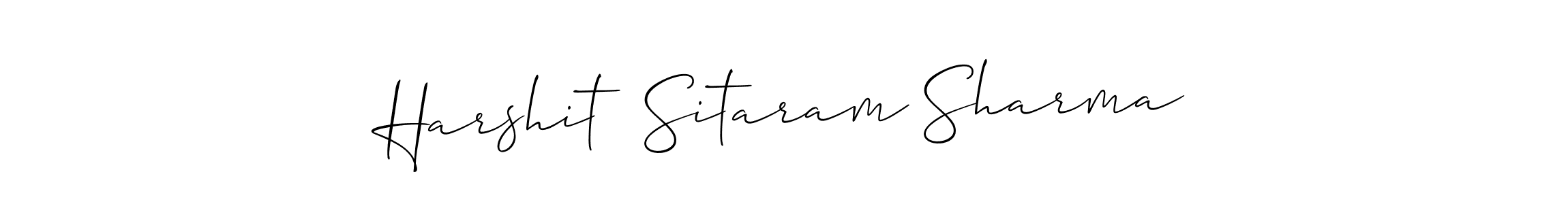 Make a beautiful signature design for name Harshit  Sitaram Sharma. With this signature (Allison_Script) style, you can create a handwritten signature for free. Harshit  Sitaram Sharma signature style 2 images and pictures png