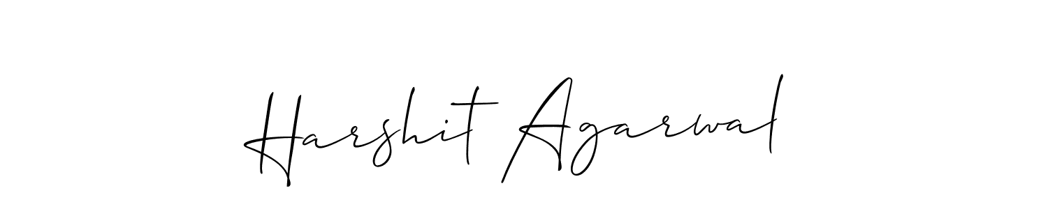 Make a short Harshit Agarwal signature style. Manage your documents anywhere anytime using Allison_Script. Create and add eSignatures, submit forms, share and send files easily. Harshit Agarwal signature style 2 images and pictures png
