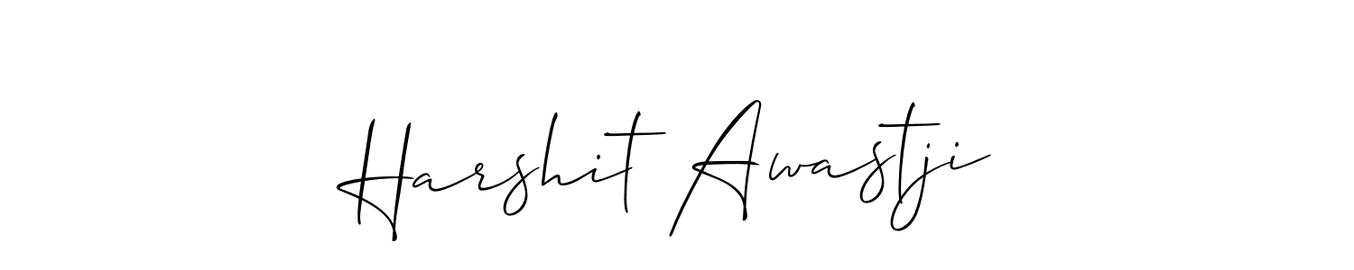 Create a beautiful signature design for name Harshit Awastji. With this signature (Allison_Script) fonts, you can make a handwritten signature for free. Harshit Awastji signature style 2 images and pictures png